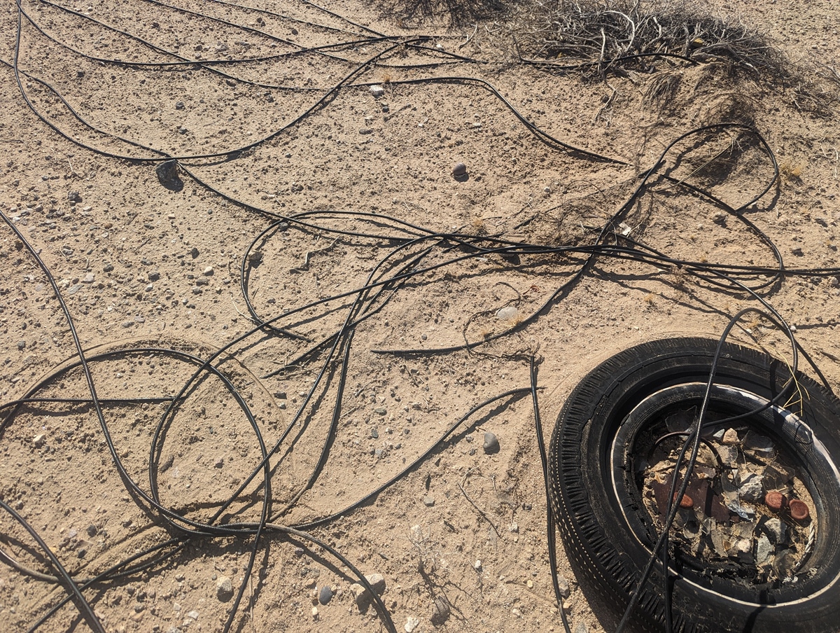 Coaxial cable and tire
