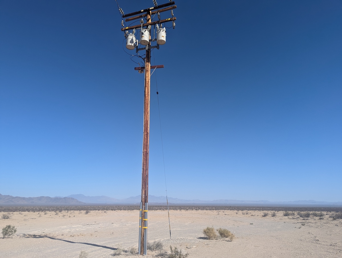 A utility pole